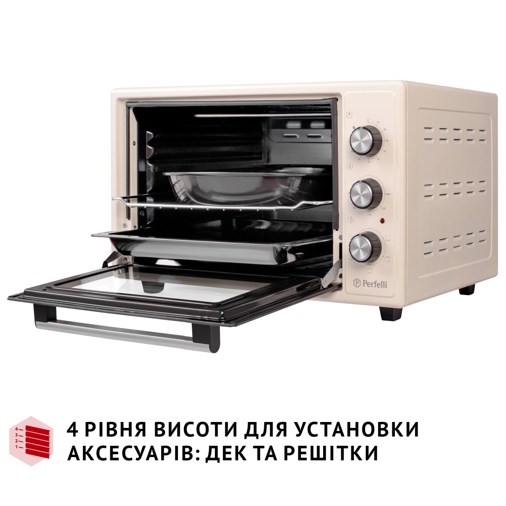 Електропіч Perfelli TRIMO 37 IVORY - зображення 6