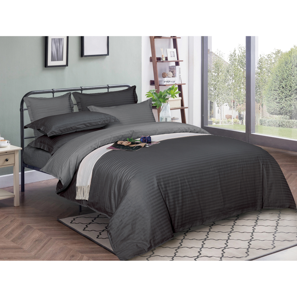 Постільна білизна MirSon Satin Stripe 30-0012 + 30-0011 Wandy 143х210 Сімейна (2200005258712) - зображення 1