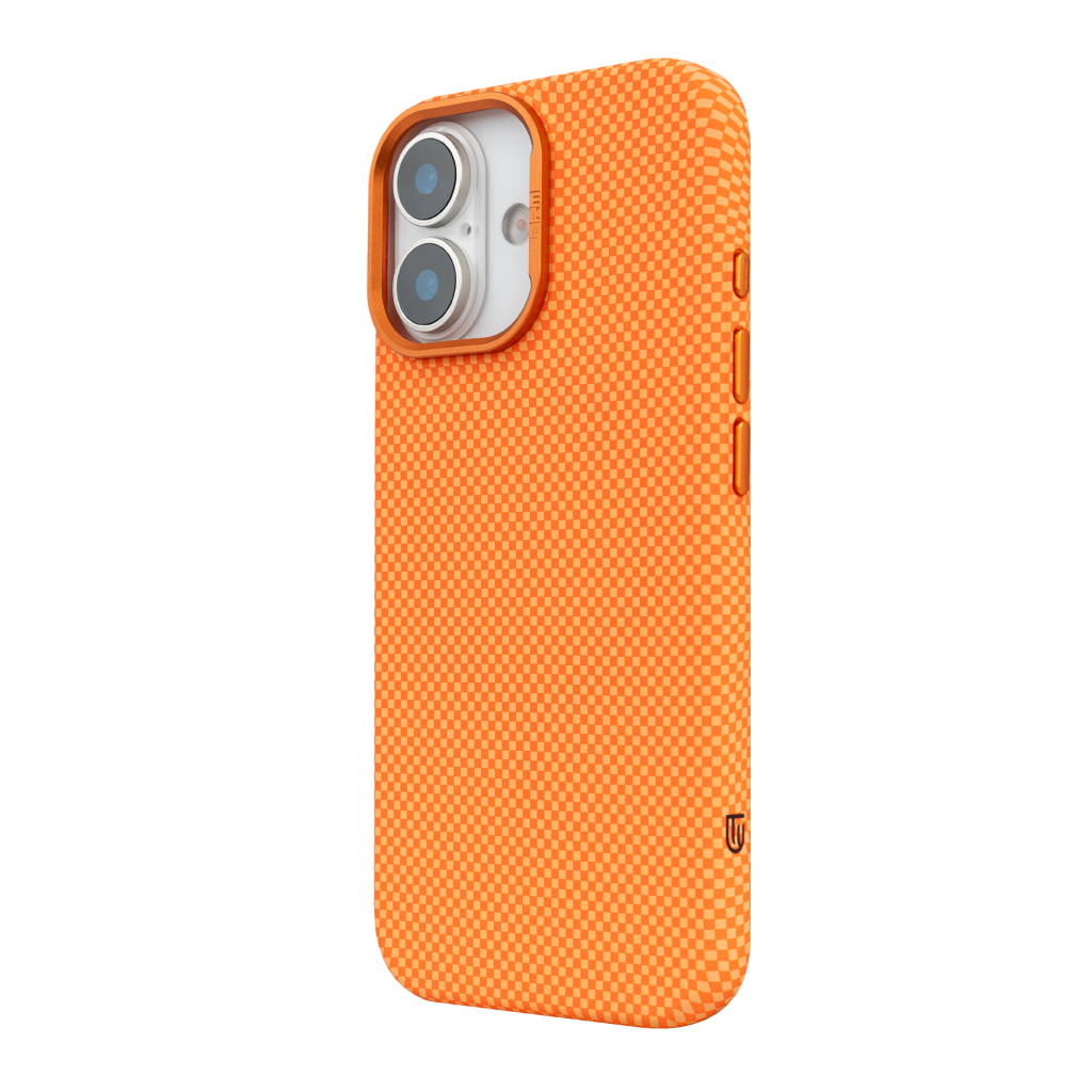 Чохол до мобільного телефона Armorstandart LikeCarbon2 MagCase Apple iPhone 17 Kevlar Orange (ARM88614) - зображення 5