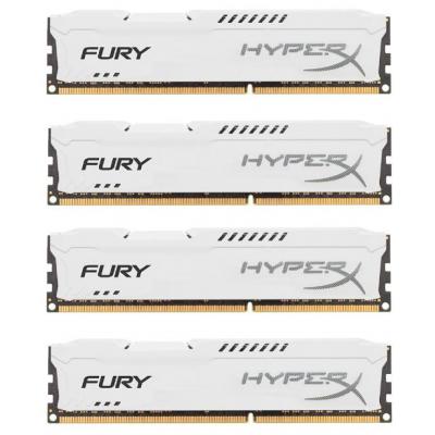 Модуль пам'яті для комп'ютера DDR4 32GB (4x8GB) 2933 MHz HyperX FURY White Kingston Fury (ex.HyperX) (HX429C17FW2K4/32) - зображення 1