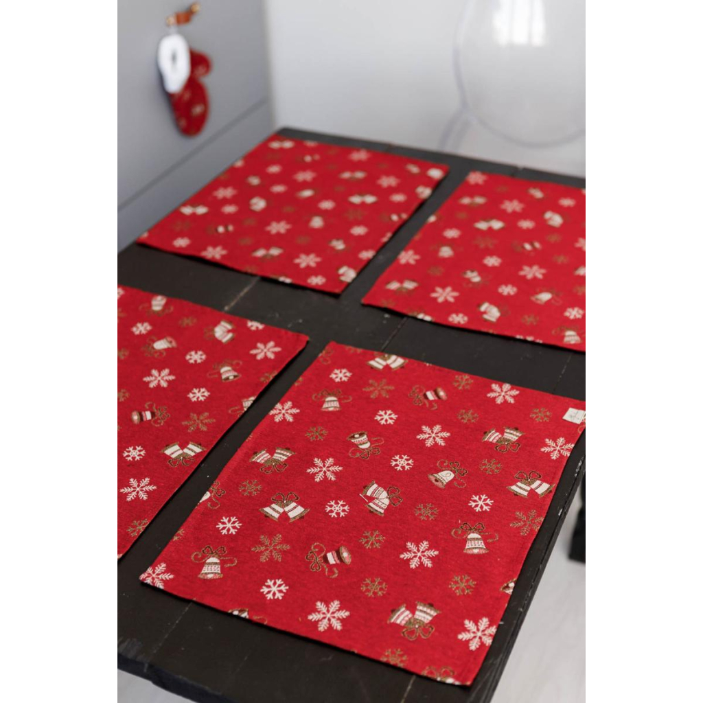 Серветка на стіл Прованс Дзвіночки на червоному 35х45 см (036840) - зображення 2