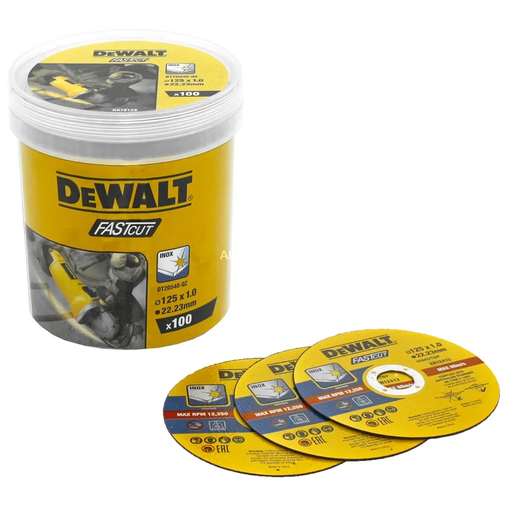 Круг відрізний DeWALT FASTCUT, нержавіюча сталь/листовий метал, 125x1x22, 23 мм, 100 шт (DT20540) - зображення 2