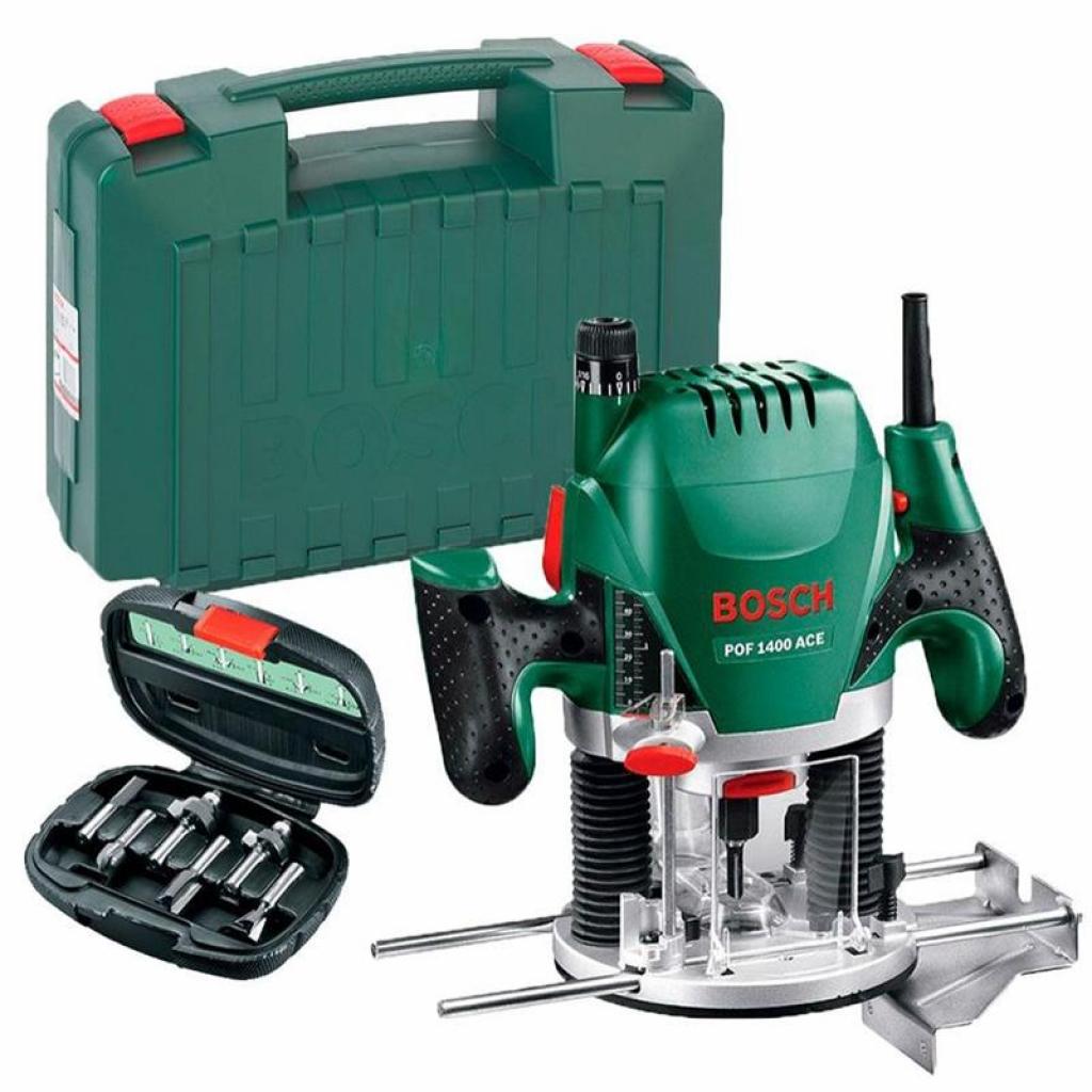 Фрезер Bosch вертикально-фрезерна машина Bosch POF 1400 ACE + набор 6 фре (0.603.26C.801) - изображение 2