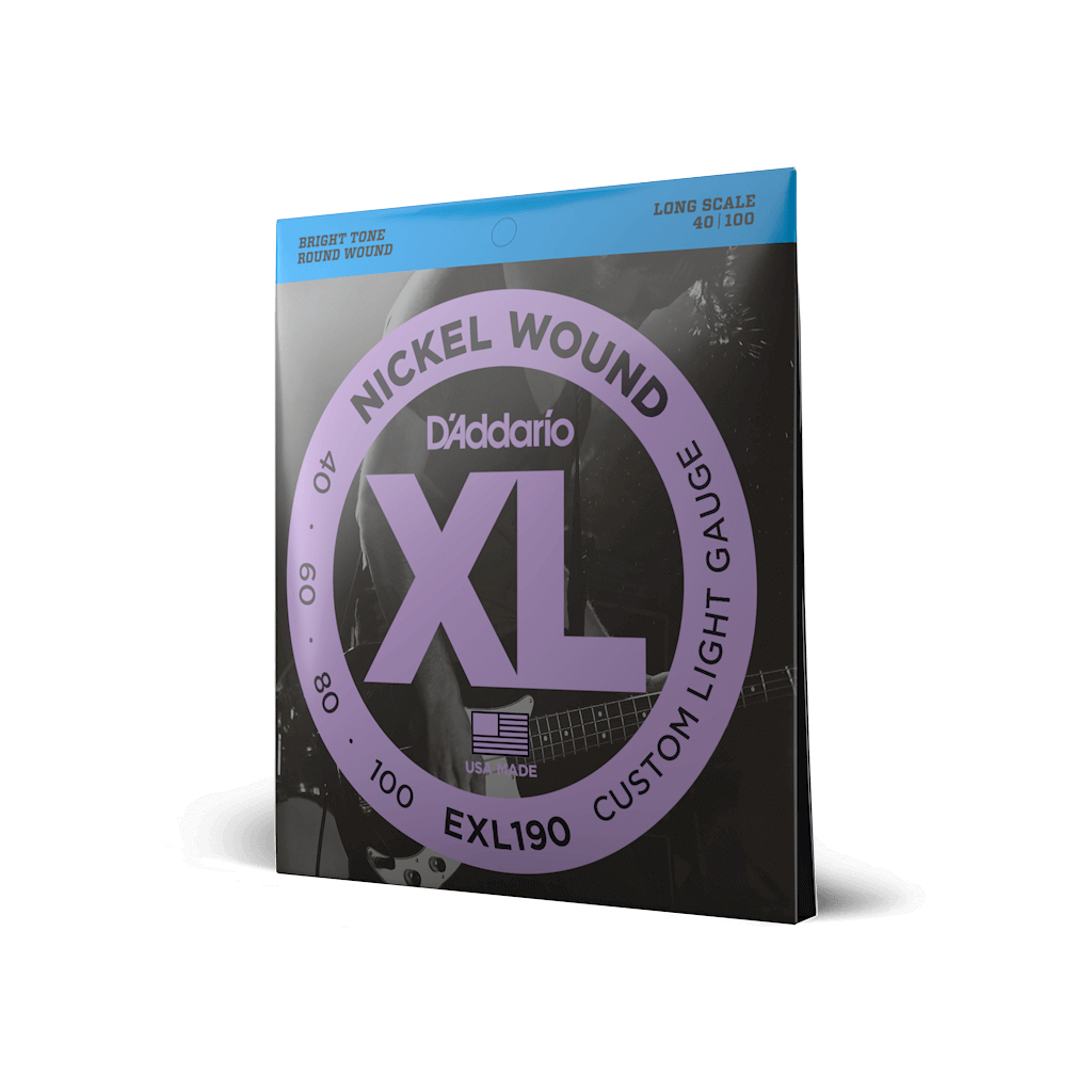 Струни для гітари D'Addario XL Nickel Wound Bass Custom Light (40-100) (EXL190) - зображення 2