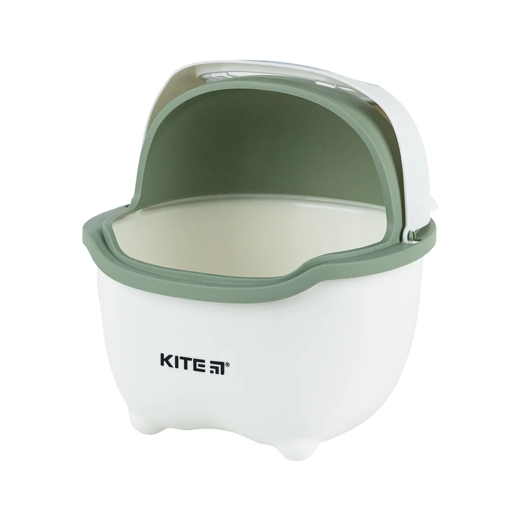 Кошик для паперів Kite Настільний контейнер для сміття, біло-зелений (K24-009-7) - зображення 3