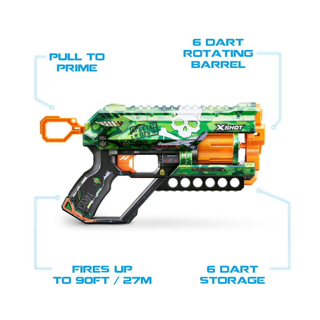Іграшкова зброя Zuru X-Shot Швидкострільний бластер Skins Griefer Camo (12 патронів) (36561H) - зображення 4