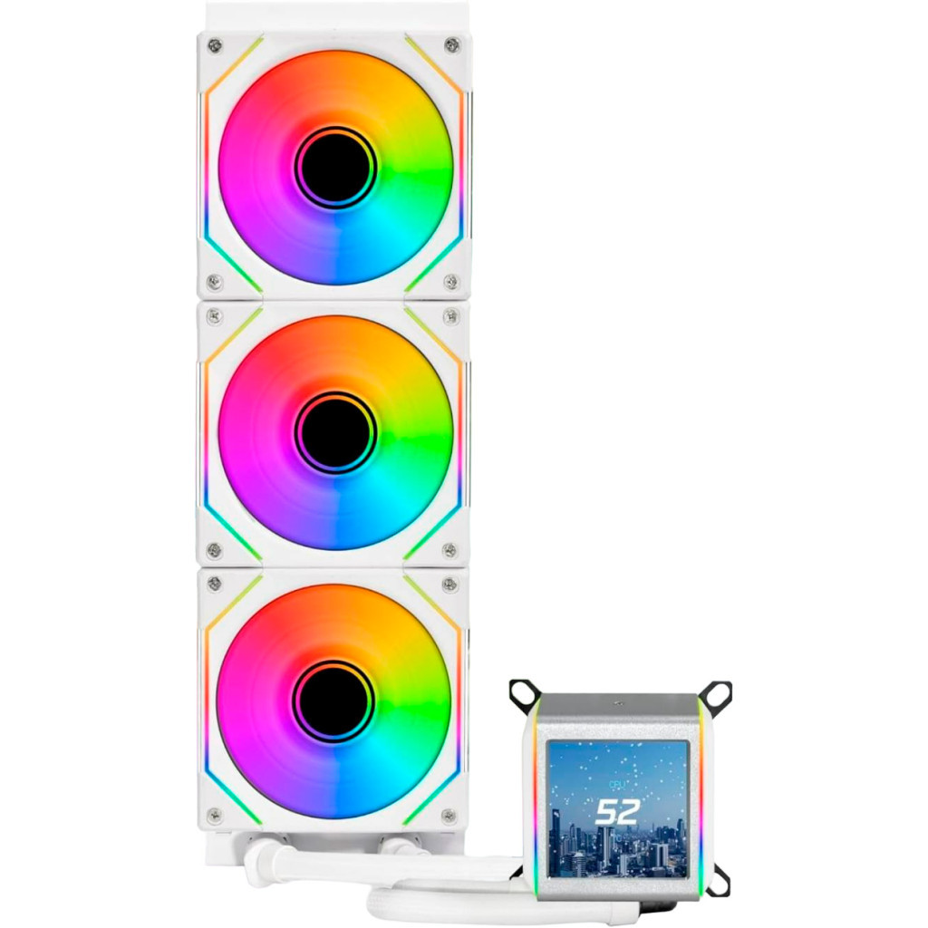Система рідинного охолодження Lian Li Galahad II LCD SL-INF, 360 White (G89.GA2ALCD36INW.00) - зображення 2