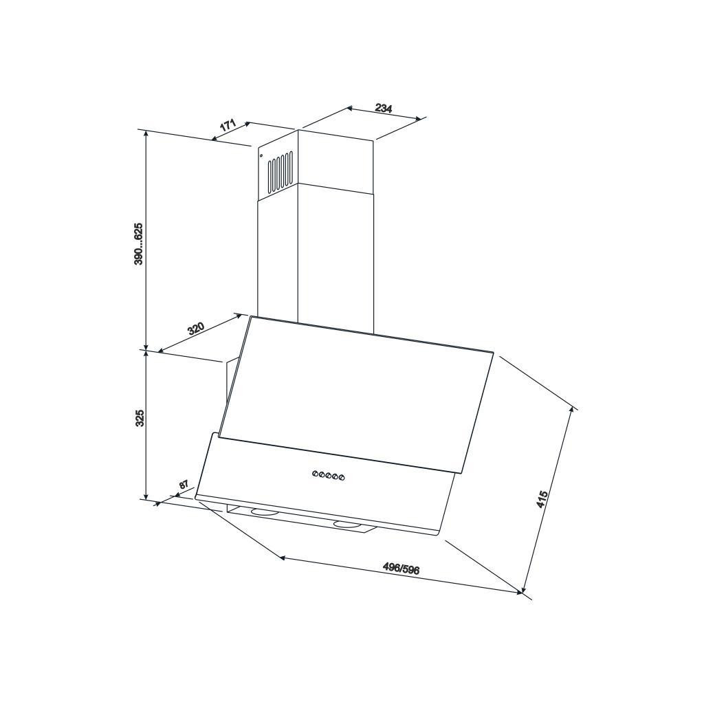 Витяжка кухонна Eleyus Della 700 50 IS+BL - зображення 12