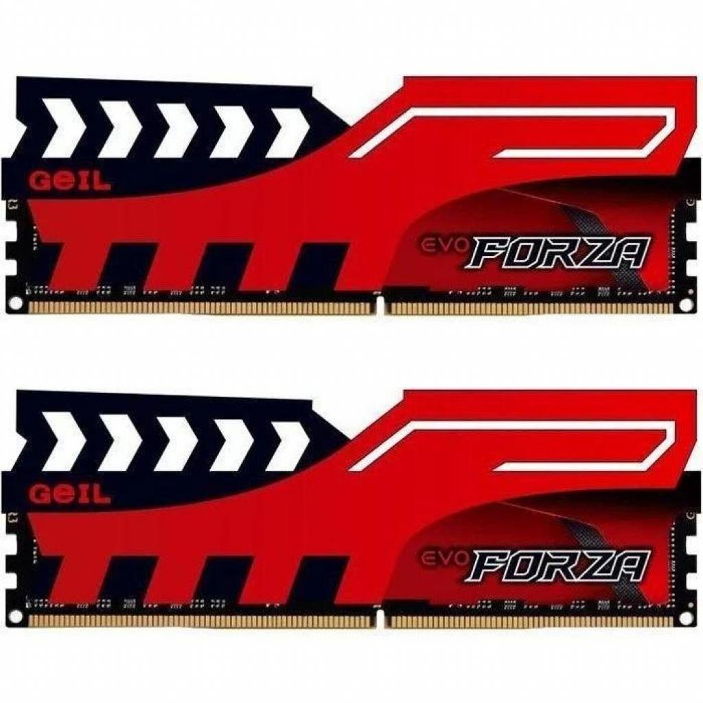 Модуль пам'яті для комп'ютера DDR4 16GB (2x8GB) 3000 MHz EVO Forza RED Geil (GFR416GB3000C16ADC) - зображення 1