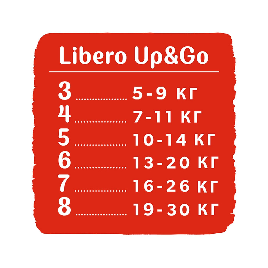Підгузки Libero UpGo 6 13-20 кг 56 шт (7322541090580) - зображення 11
