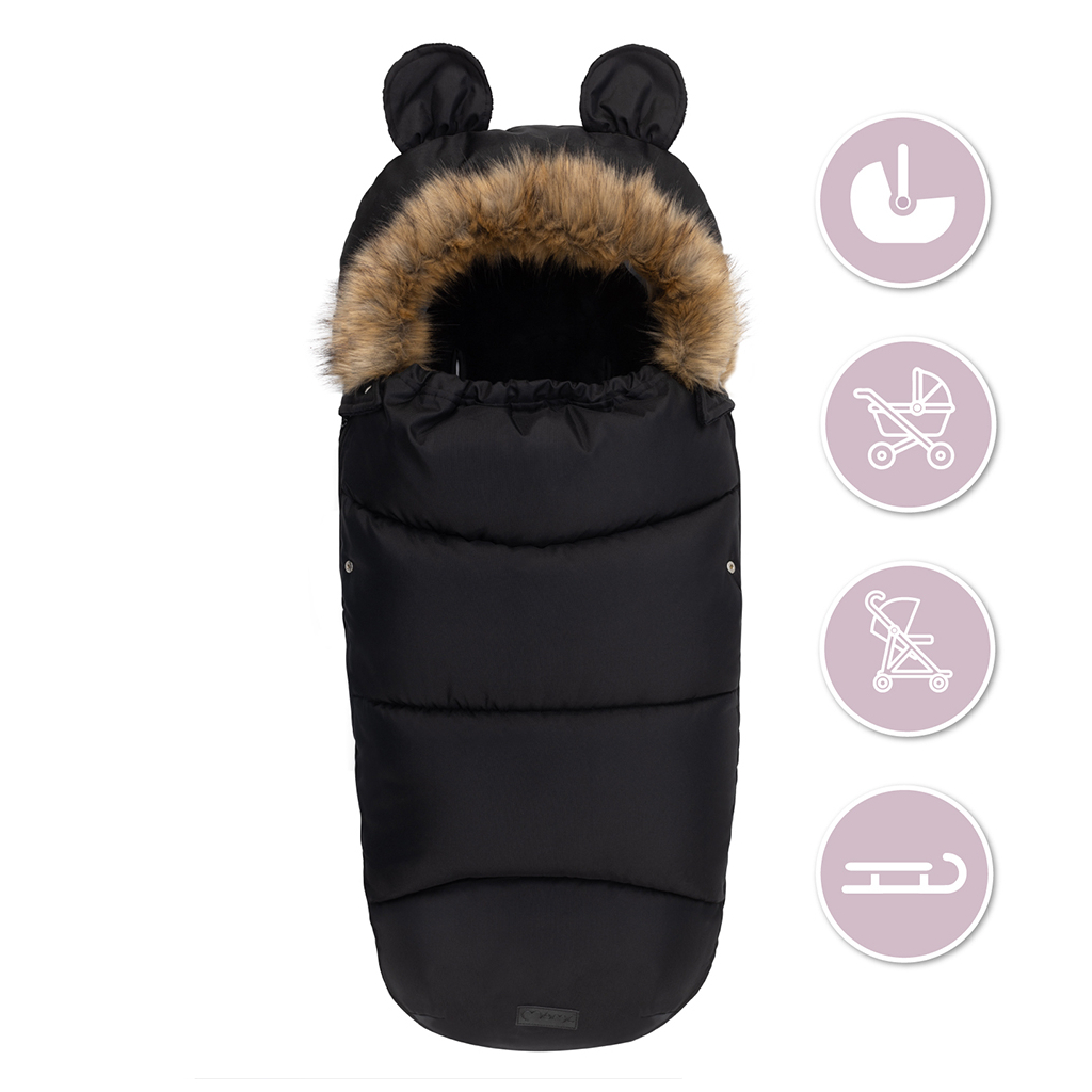 Зимовий конверт MoMi Sleeping bag black (AKCE00032) - зображення 8