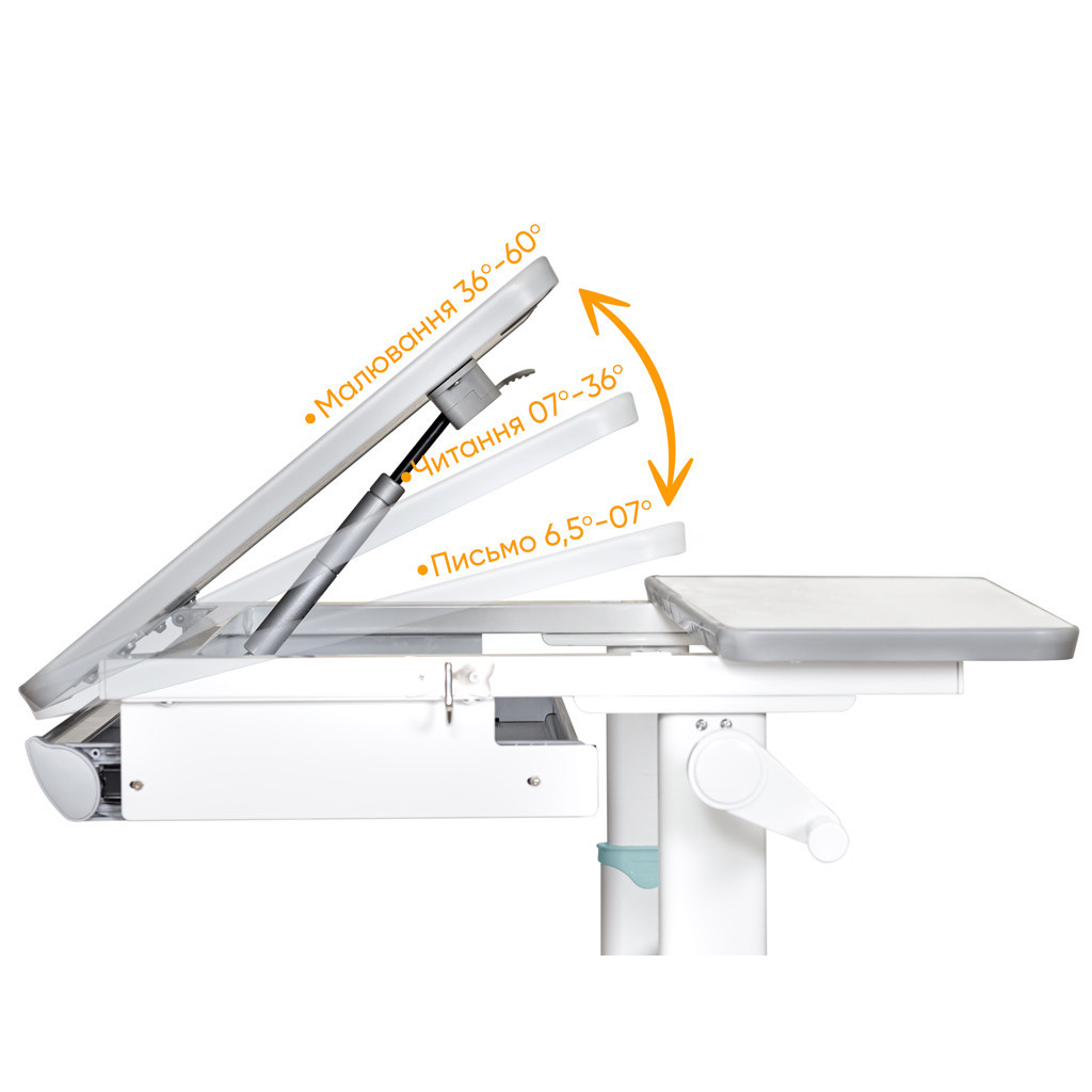 Парта Mealux Edmonton Multicolor Blue Lite (BD-610 W/MC + BL Lite) - зображення 4