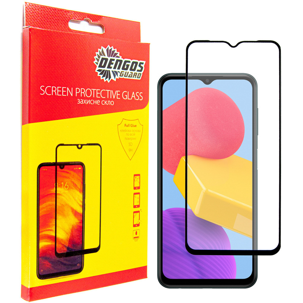 Скло захисне Dengos Full Glue Samsung Galaxy M13 (black) (TGFG-229) - зображення 1