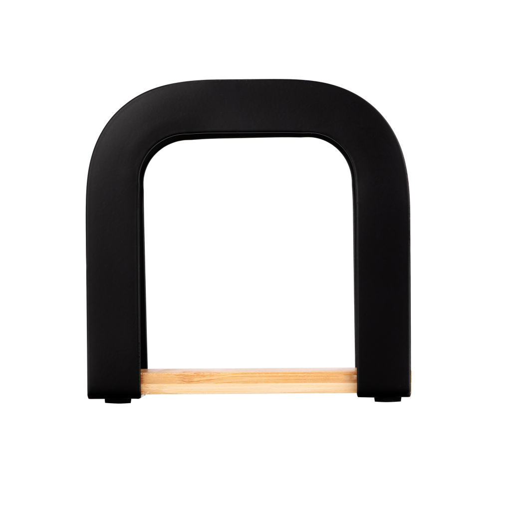 Серветниця Ardesto Midori 12х4.5х12см, метал, бамбук, чорна (AR0911BB) - зображення 2