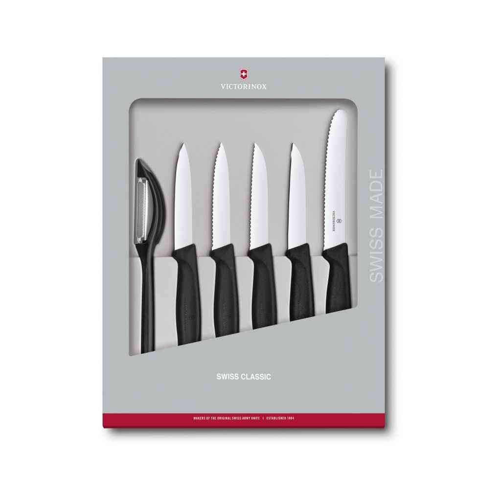 Набір ножів Victorinox SwissClassic Paring Set 6 шт Black (6.7113.6G) - зображення 1