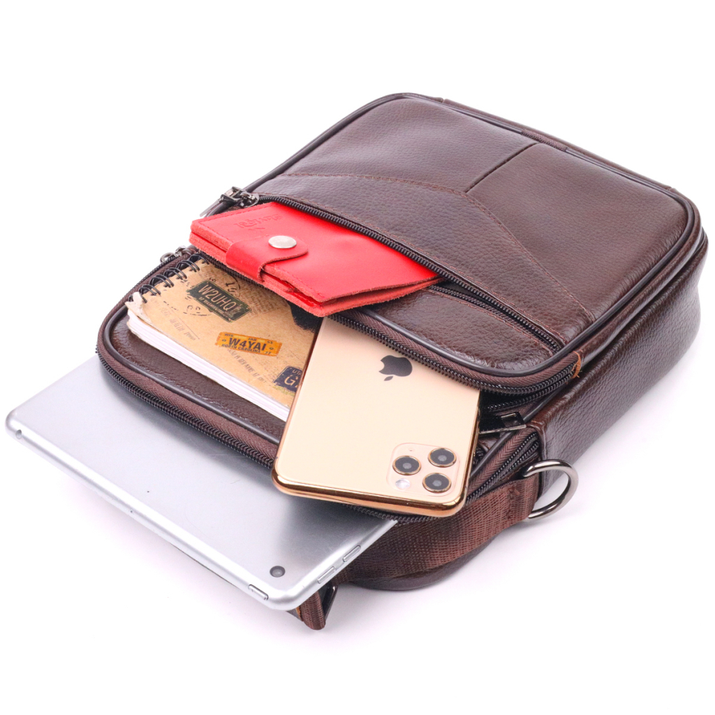 Сумка Vintage Чоловіча з ручкою шкіряна Коричнева (21276) - зображення 8