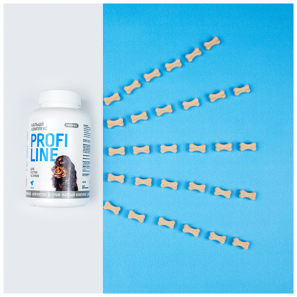 Вітаміни для собак ProVET Кальцій комплекс для кісток і зубів 100 табл. (4823082431649) - изображение 6