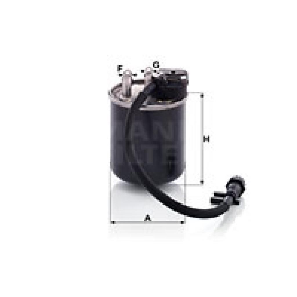 Фільтр паливний Mann WK820/18 - зображення 1