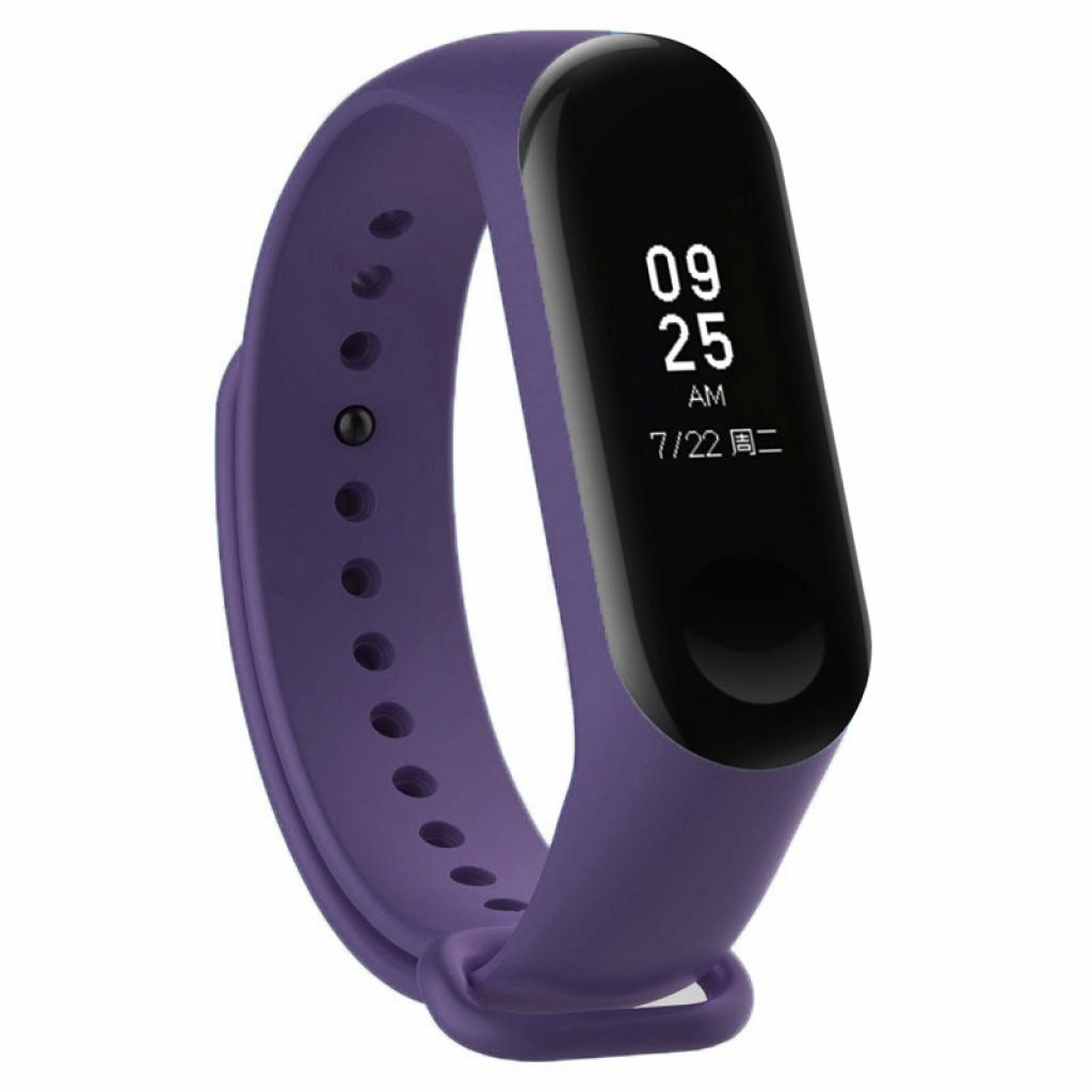 Ремінець до фітнес браслета BeCover Silicone для Xiaomi Mi Band 3/4 Purple (704129) - зображення 1
