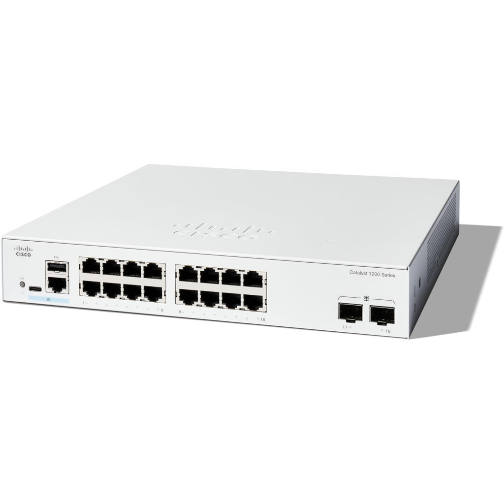 Комутатор мережевий Cisco C1200-16T-2G - зображення 1