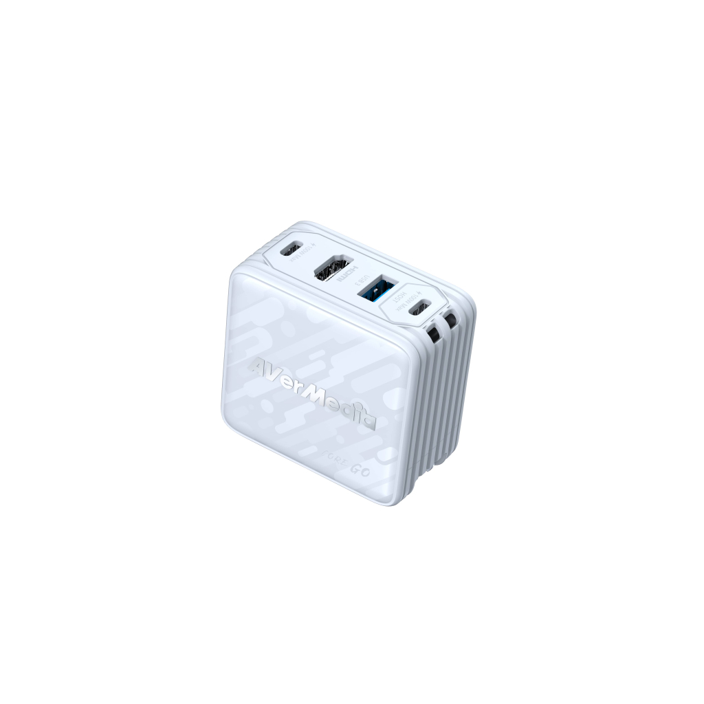 Зарядний пристрій AVerMedia GC313 CORE GO 100W 2хUSB-С 1хUSB-A 1xHDMI white (40AAGC313AWP) - зображення 9