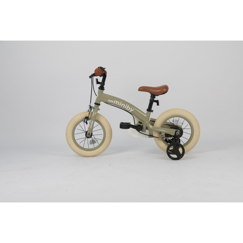 Дитячий велосипед QPlay Miniby 3 в1, біговел 12",Grey-Green (CB02MiniBy12Grey-Green) - зображення 3