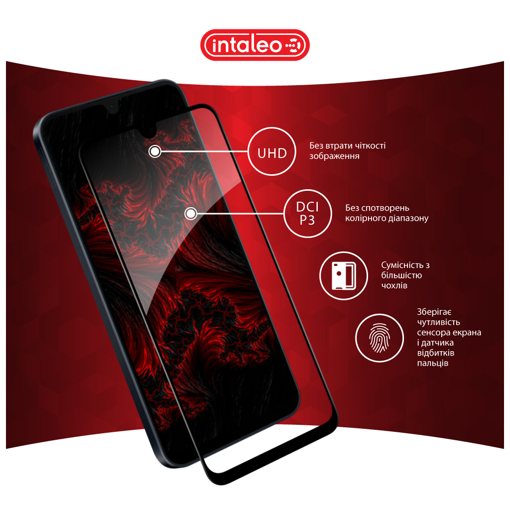 Скло захисне Intaleo Full Glue Samsung A16 Black (1283126598715) - зображення 4