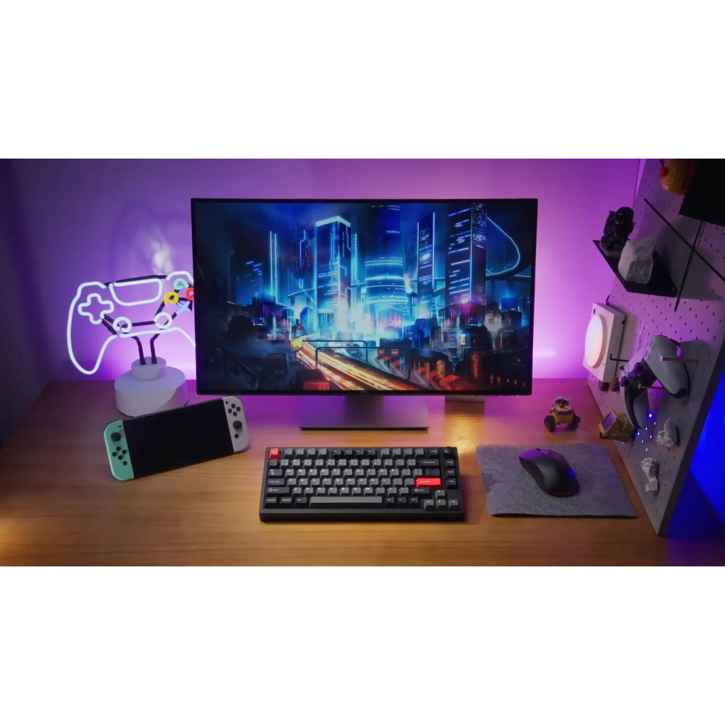 Клавіатура Lemokey P1 Pro Super Red RGB Wireless/Bluetooth/USB Carbon Black (P1P-M1-UA) - зображення 4