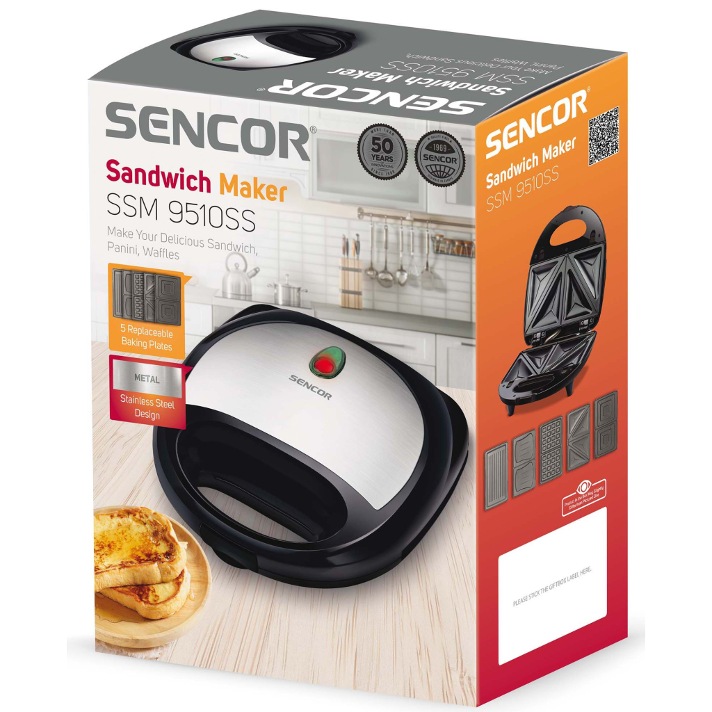 Сендвічниця Sencor SSM 9510SS - зображення 4