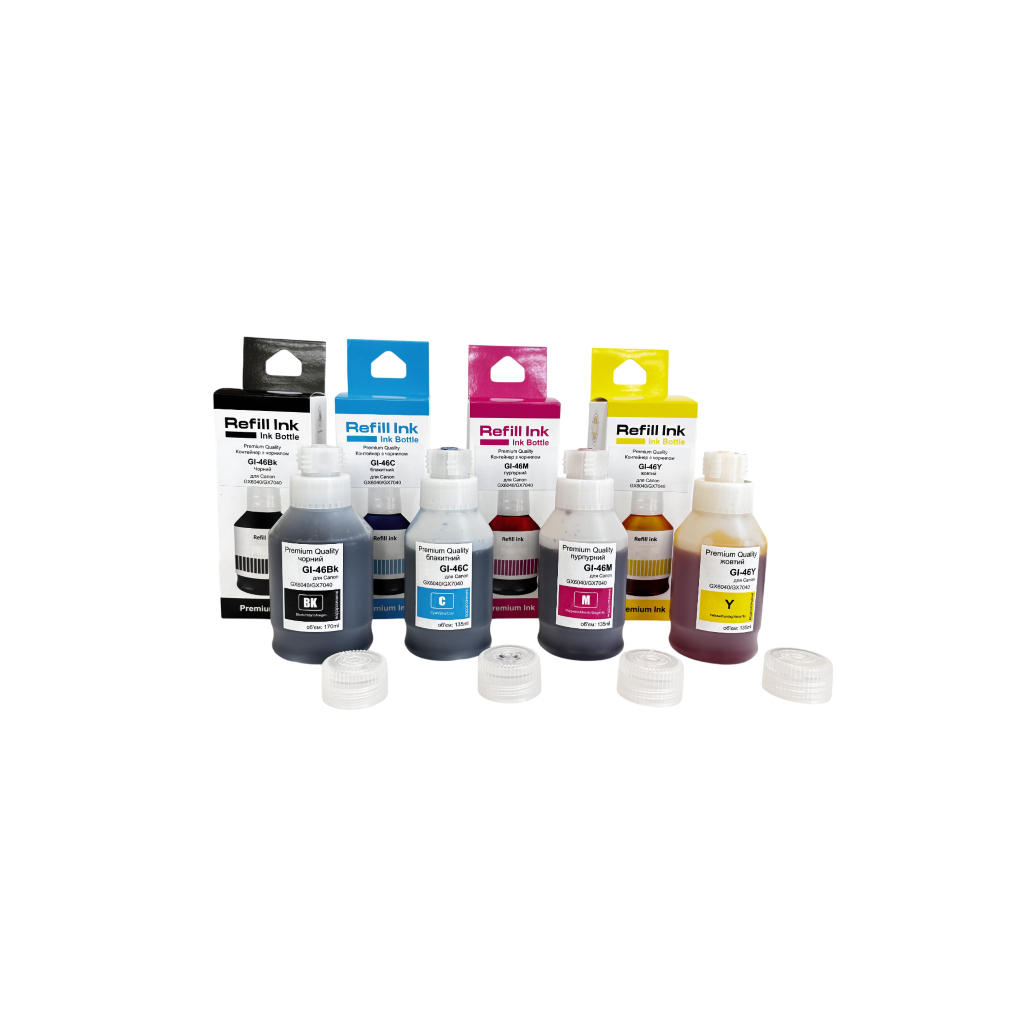 Чорнило Premium Quality Canon GI-46 SET B170ml, C/M/Y 135ml (70264945) - зображення 1