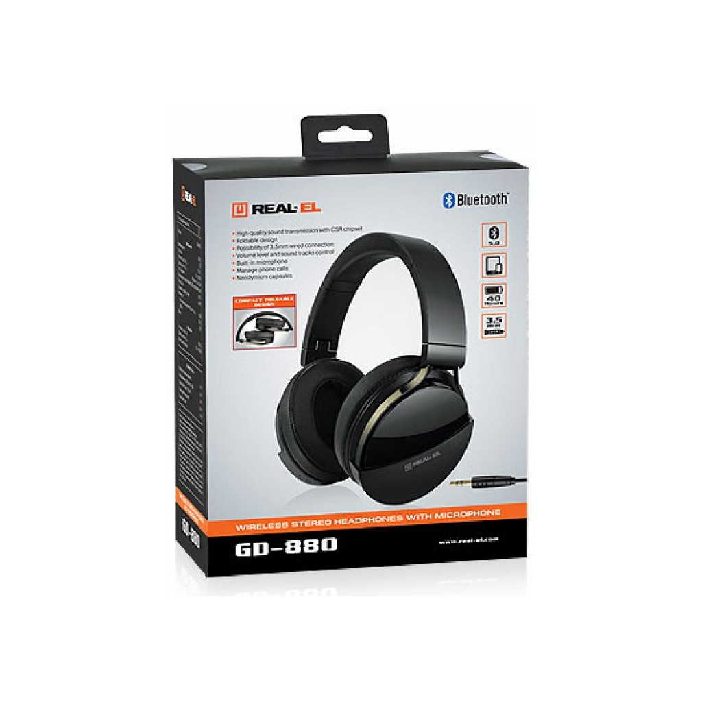 Навушники REAL-EL GD-880 Black - зображення 12