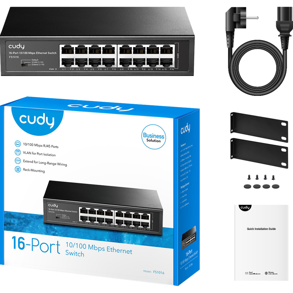Комутатор мережевий Cudy FS1016 (FS1016_EU_V1.0) - зображення 4