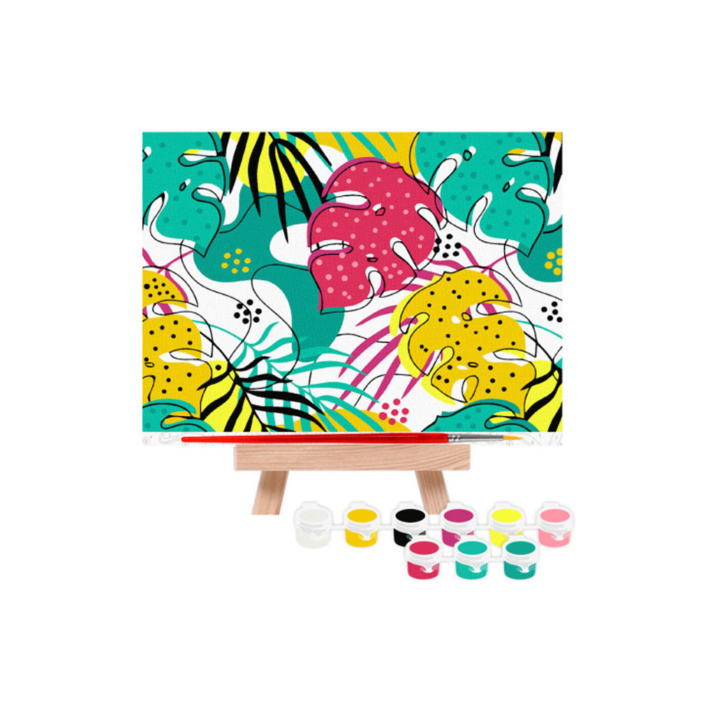 Картина по номерам Rosa Star Листя 15х20 см з мольбертом (4823098540519) - изображение 3