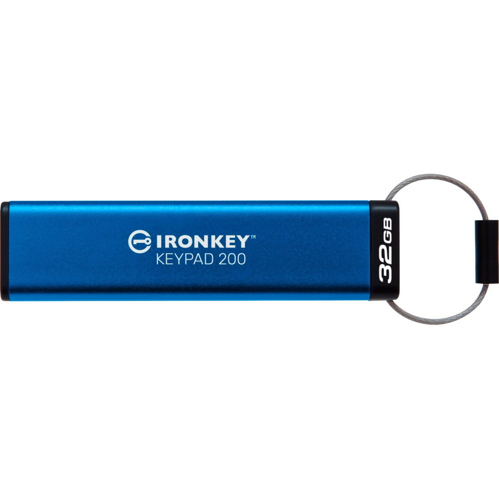 USB флеш накопичувач Kingston 32GB IronKey Keypad 200 AES-256 Encrypted Blue USB 3.2 (IKKP200/32GB) - зображення 5