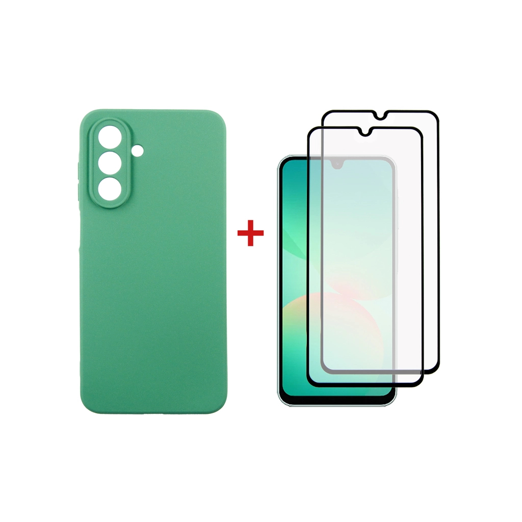 Чохол до мобільного телефона Dengos Kit Samsung Galaxy A26 Soft + 2 pcs glass (Mint) (DG-CTG2P-12) - зображення 1