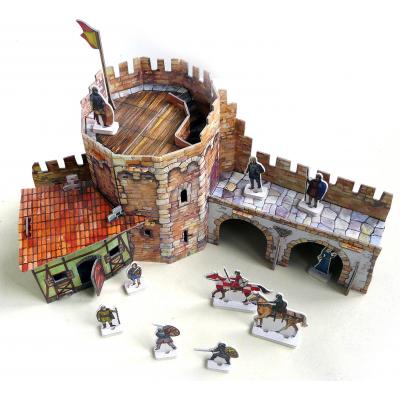 Збірна модель Умная бумага Кутова вежа серії Середньовічне місто (253) - зображення 6