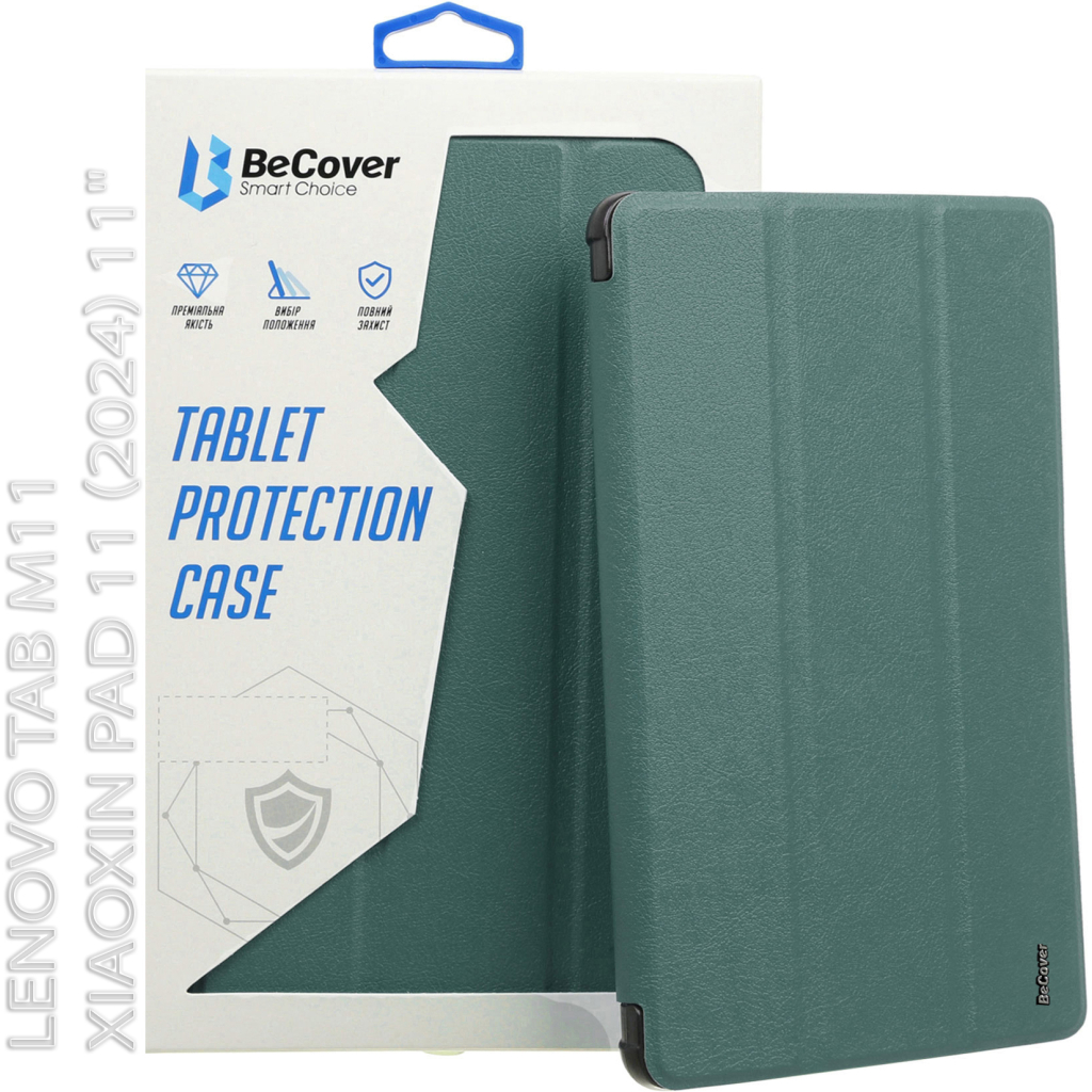 Чохол до планшета BeCover Soft Edge Lenovo Tab M11 (2024) TB-TB330FU/Xiaoxin Pad 11 (2024) 11" Dark Green (712540) - зображення 6