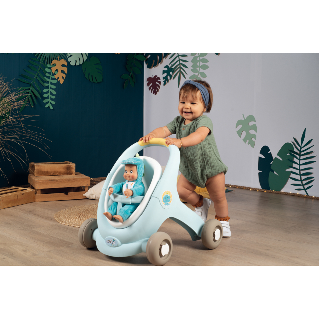 Коляска для ляльок Smoby Мінікісс 3в1 для прогулянок Блакитна (210207) - зображення 8