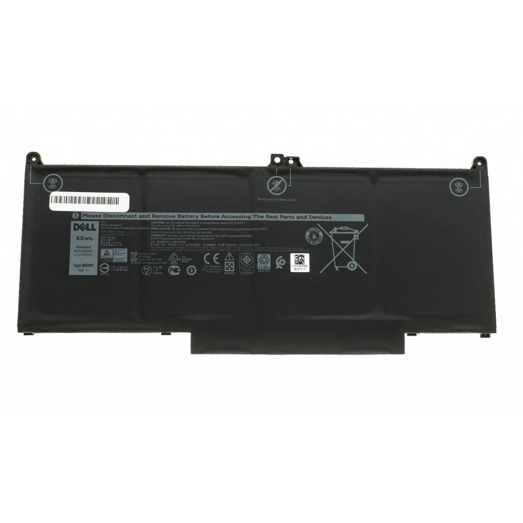 Акумулятор до ноутбука Dell Latitude 7300 MXV9V, 7500mAh (60Wh), 4cell, 7.6V, Li-ion (A47670) - зображення 1