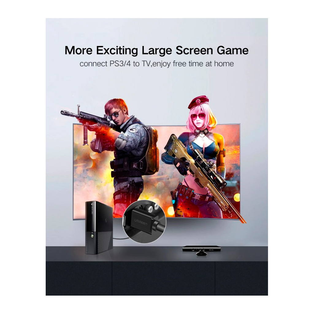 Кабель мультимедійний HDMI M to HDMI M 10.0m HD104 black UGREEN (10110) - зображення 7