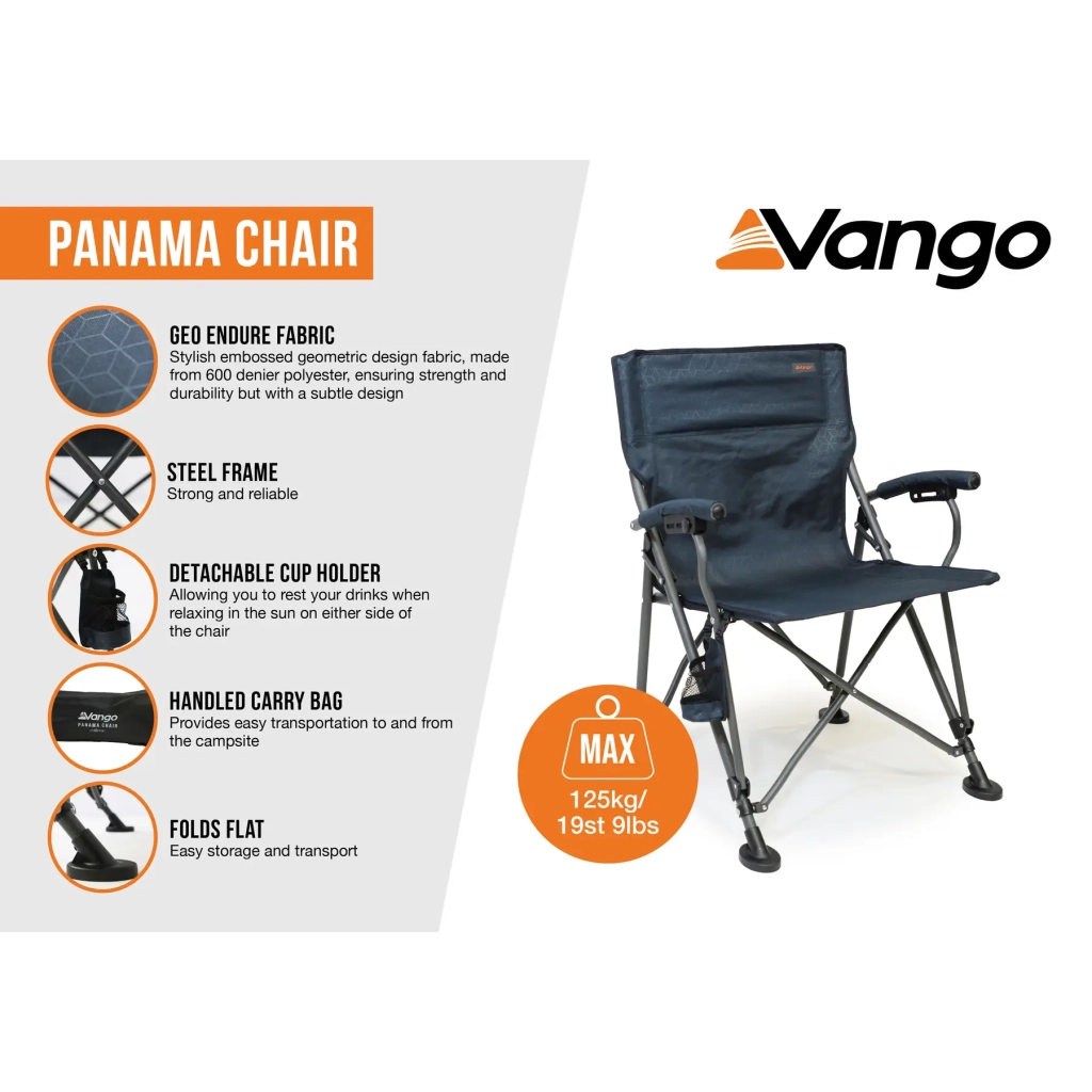Крісло складане Vango Panama XL Chair Granite Grey (CHTPANAMA000001) (930850) - зображення 9