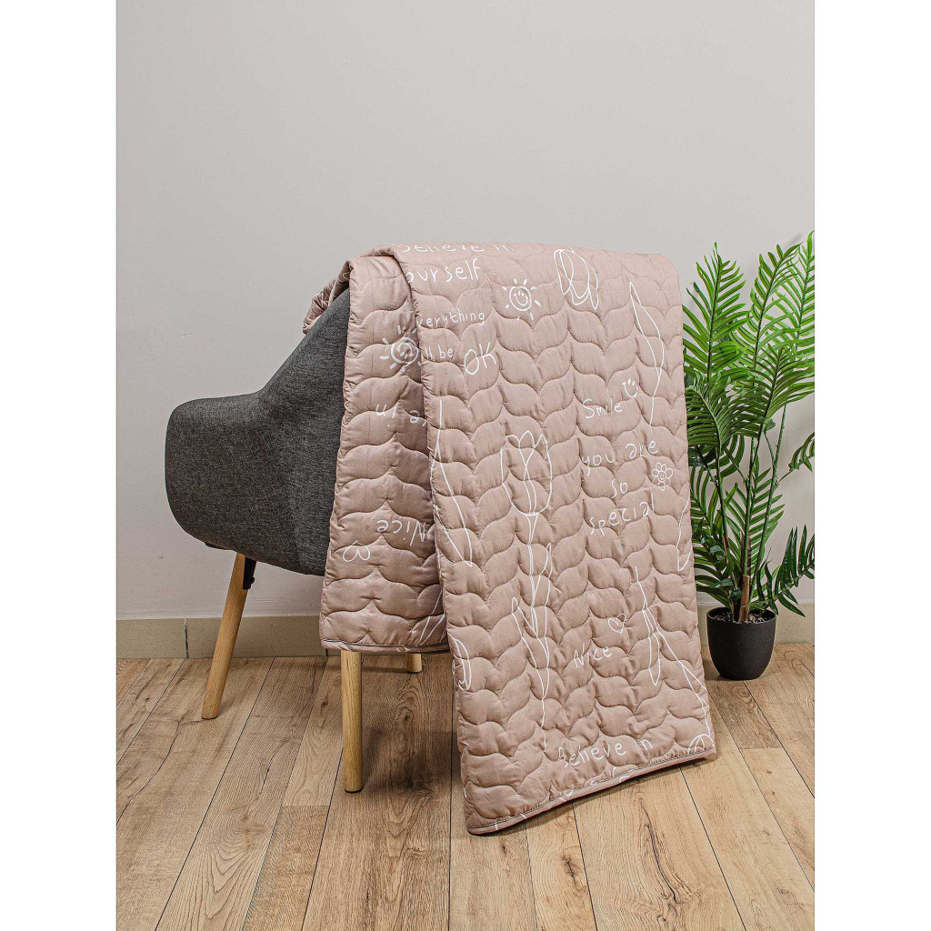 Покривало Home Line Belive стьобане (бежевий) 210х240 (183988) - зображення 2