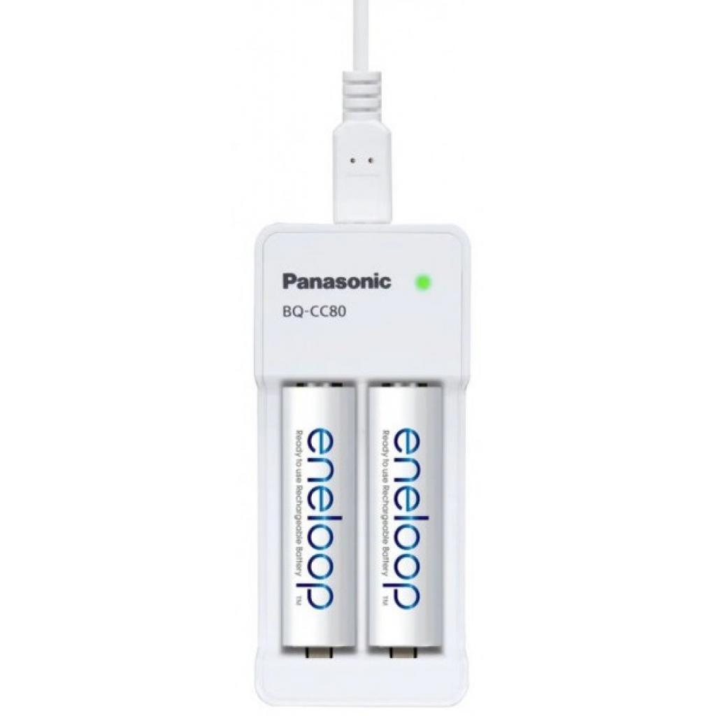 Зарядний пристрій для акумуляторів Panasonic Compact Charger USB +Eneloop 2*AA 1900 mAh NI-MH (K-KJ80MCC20USB) - зображення 2