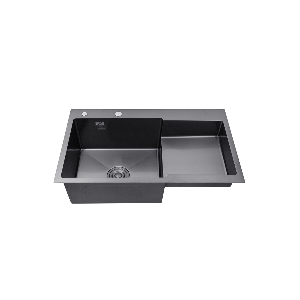 Мийка кухонна Kroner Schwarze-7848LHM (CV030023) - зображення 2