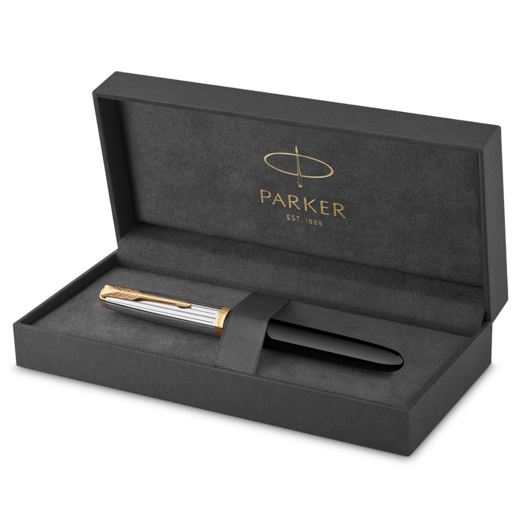 Ручка пір'яна Parker PARKER 51 Premium Black GT  FP F (56 111) - изображение 6