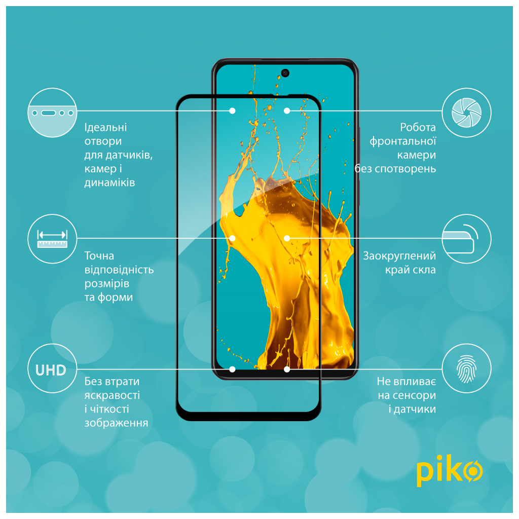 Скло захисне Piko Full Glue Oppo A3x Black (1283126598678) - зображення 2