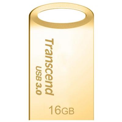 USB флеш накопичувач Transcend 16GB JetFlash 710 Metal Gold USB 3.0 (TS16GJF710G) - зображення 1