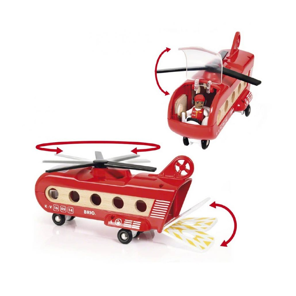 Залізниця Brio Вантажний вертоліт з вагонами (33886) - зображення 2