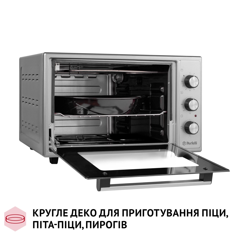 Електропіч Perfelli CLASSIC 37 GREY - зображення 7