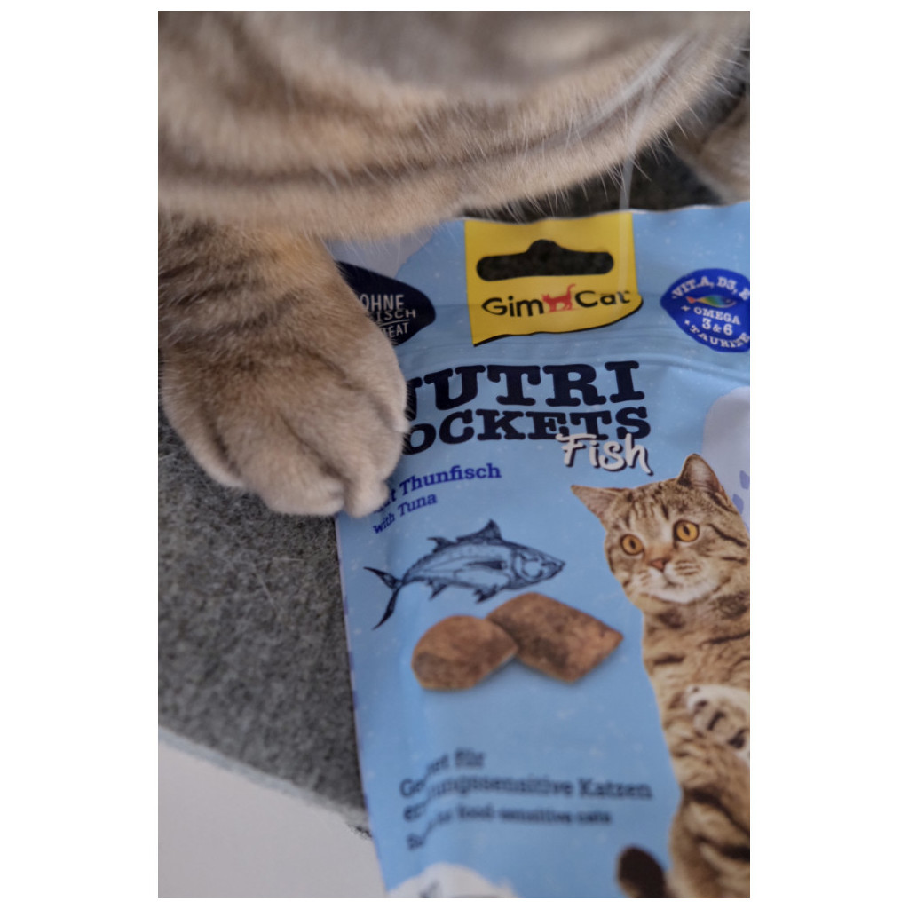 Ласощі для котів GimCat Nutri Pockets Fish Тунець 60 г (4002064419633) - изображение 6